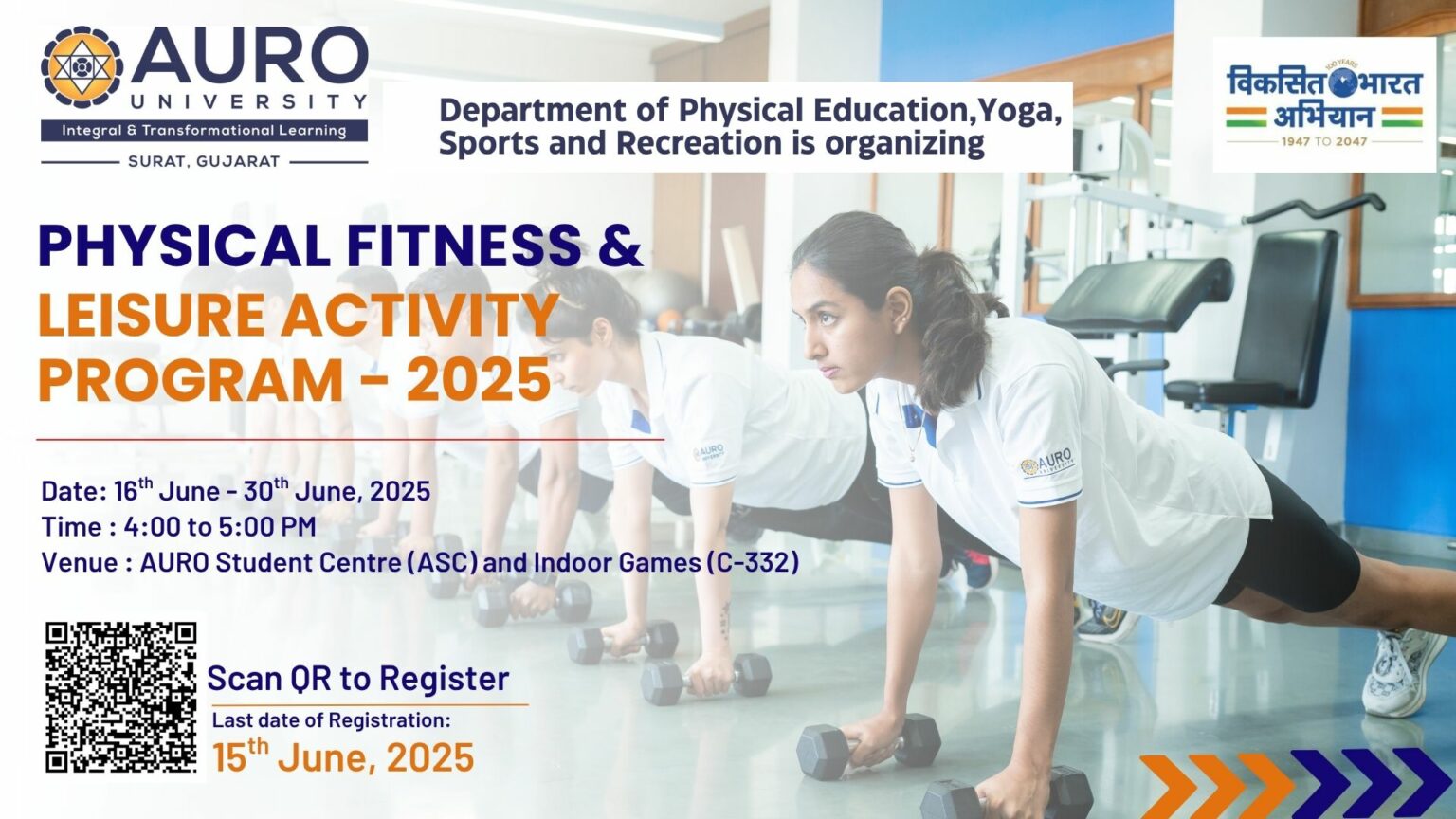 Physical Fitness and Leisure Activity Program – 2025 - Auro University